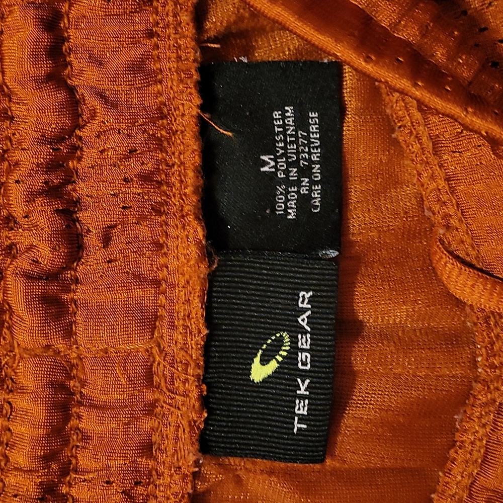 Like New University of Texas Colored Burnt Orange Tek Gear Basketball Shorts - Picture 4 of 5